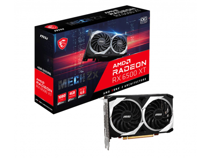 MSI Radeon RX 6500 XT MECH 2X OC 4GB GDDR6